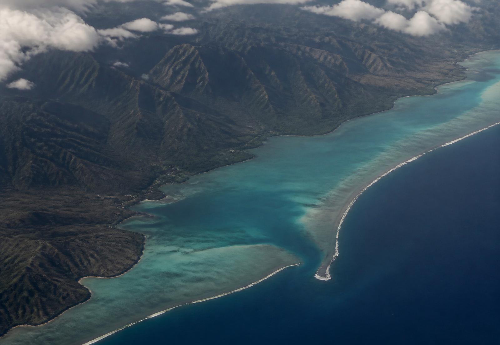 Territoire polynésien vu du ciel